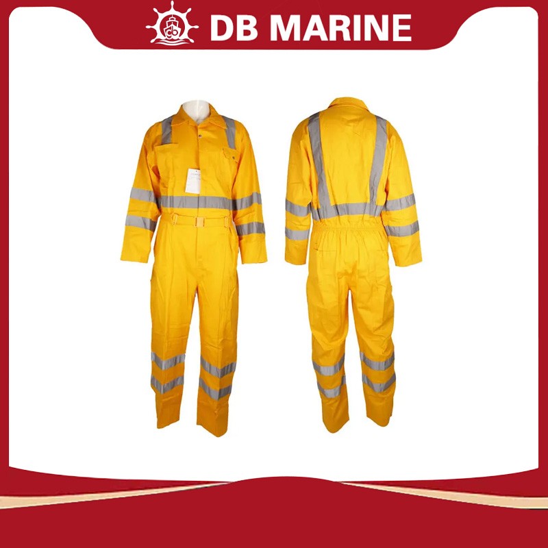 IMPA 190501-65 YELLOW REFLECTIVE STRIP SAFETY WORKING COVERALLS